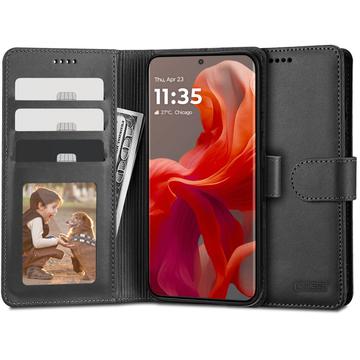 Motorola Moto G85/S50 Neo Tech-Protect plånboksfodral med magnet och stativ - Svart