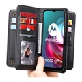 Multi-kort Slot Motorola Moto G10/Moto G30 Plånboksfodral - Svart