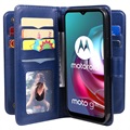 Multi-kort Slot Motorola Moto G10/Moto G30 Plånboksfodral - Blå