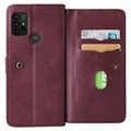 Multi-kort Slot Motorola Moto G10/Moto G30 Plånboksfodral - Vinröd