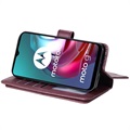 Multi-kort Slot Motorola Moto G10/Moto G30 Plånboksfodral - Vinröd