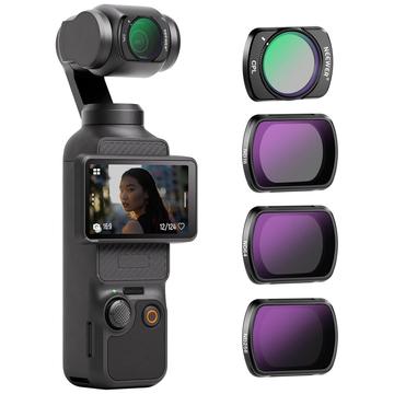 NEEWER Magnetisk ND-filteruppsättning för DJI Osmo Pocket 3 - ND16-, ND64-, ND256- och CPL-filter