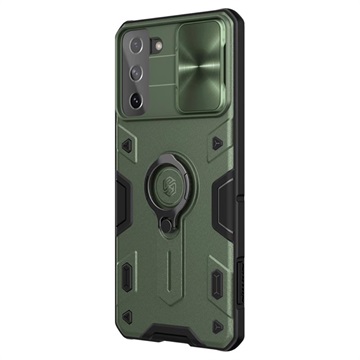 Nillkin CamShield Armor Samsung Galaxy S21+ 5G Hybrid Skal - Arme Grön