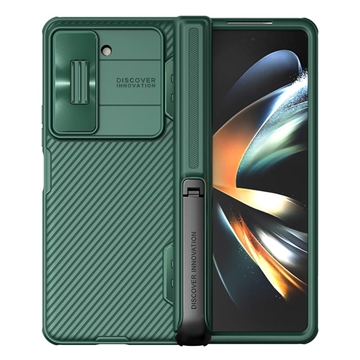 Samsung Galaxy Z Fold5 Nillkin CamShield Fold Hybrid Skal med Stativ - Grön