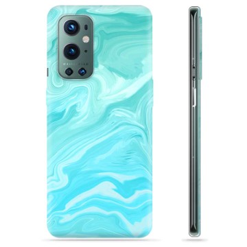 OnePlus 9 Pro TPU-Skal - Blå Marmor