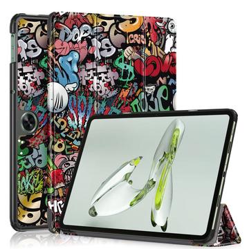 OnePlus Pad Go/Oppo Pad Air2 Tri-Fold Series Smart Foliofodral - Graffiti