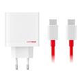 OnePlus SuperVOOC 80W GaN-strömadapter med dubbla portar 5461100597 - Vit