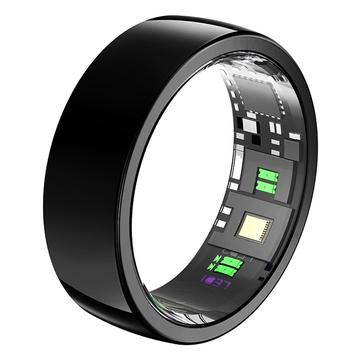 PX01 Smart ring för sömn- och hälsoövervakning med laddningsbas - Storlek: 11/20.6cm - Svart