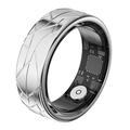 PX02 Crack Design Multifunktionell smart ring med fotokontroll - Storlek: 17.4mm - Silver