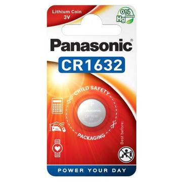 Panasonic CR1632 litiumbatteri med knappcell - 3V