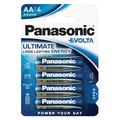 Panasonic Evolta LR6/AA Alkaline-batterier - 4 st.