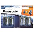 Panasonic Evolta LR6/AA Alkaline-batterier - 8 st.