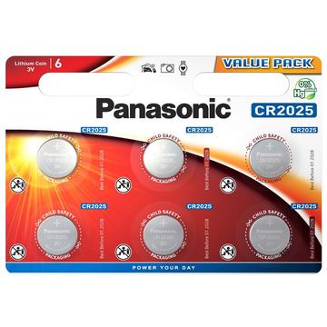 Panasonic Mini CR2025 Batteri 3V - 6 st.