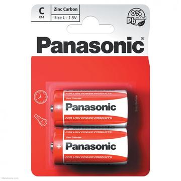 Panasonic R14/C Zink-kol-batteri - 2st. - 1.5V
