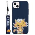 Kiss Serie iPhone 14 Plus TPU-skal med Rem - Katt