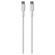 Puro Icon mjuk USB-C / USB-C-kabel - 1,5 m - vit