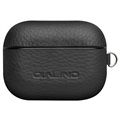 Qialino Premium AirPods Pro Läderfodral - Svart