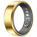 R99 Fitness & Wellness Smart Ring med laddningsfodral - Storlek: 10/19.9mm - Guld