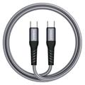 Riversong Hercules 06 Nylonflätad USB-C-kabel - 1m/100W - Grå