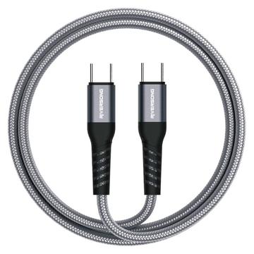 Riversong Hercules 06 Nylonflätad USB-C-kabel - 1m/100W - Grå