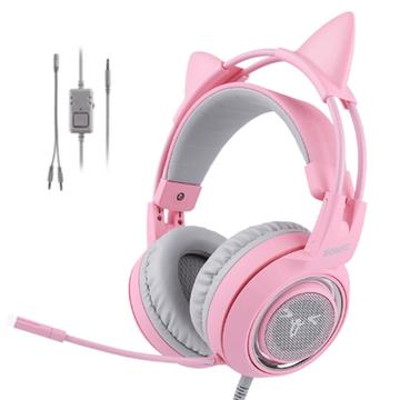 SOMIC G951S E-Sports Gaming-hörlurar 3.5mm trådbundet över-örat-headset - Rosa