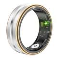 SR03 Ultra-tunn multifunktionell smart ring - Storlek: 10/19.9mm - Guldkant / Silver