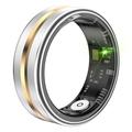 SR03 Ultra-tunn multifunktionell smart ring - Storlek: 10/19.9mm - guld mellan / silver