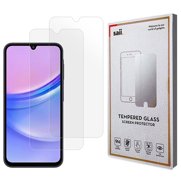 Samsung Galaxy A15 Saii 3D Premium Härdat Glas Skärmskydd - 9H - 2 St.