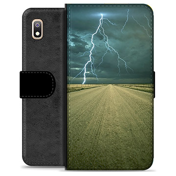 Samsung Galaxy A10 Premium Plånboksfodral - Storm