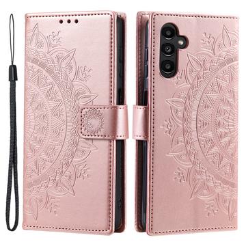 Samsung Galaxy A16 Mandala Series Plånboksfodral - Roséguld