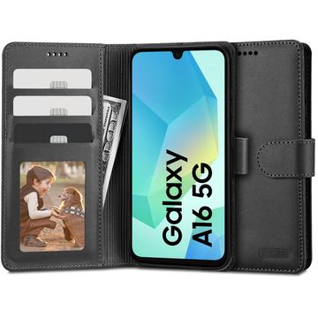 Samsung Galaxy A16 Tech-Protect plånboksfodral med magnet och stativ - Svart