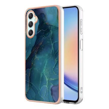 Samsung Galaxy A25 Marble Pattern Elektropläterat IMD TPU Skal - Grön