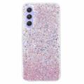 Samsung Galaxy A34 5G Glitter Flakes TPU-skal - Rosa