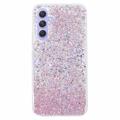 Samsung Galaxy A35 Glitter Flakes TPU-skal - Rosa