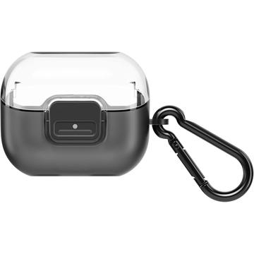 Samsung Galaxy Buds3/Buds3 Clip-fodral med karbinhake GP-FPR630HICBW - Transparent