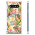 Samsung Galaxy S10 Hybridskal - Rosa Blommor