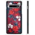 Samsung Galaxy S10+ Skyddsskal - Vintage Blommor