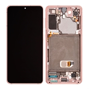 Samsung Galaxy S21 5G Fram Skal & LCD Display GH82-24544D - Rosa