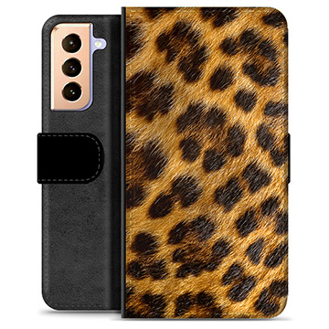 Samsung Galaxy S21+ 5G Premium Plånboksfodral - Leopard