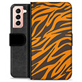 Samsung Galaxy S21 5G Premium Plånboksfodral - Tiger