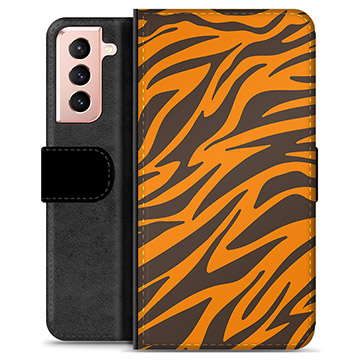 Samsung Galaxy S21 5G Premium Plånboksfodral - Tiger