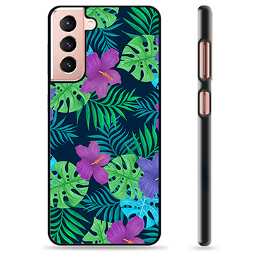 Samsung Galaxy S21 5G Skyddsskal - Tropiska Blommor