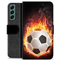 Samsung Galaxy S22+ 5G Premium Plånboksfodral - Fotbollsflamma