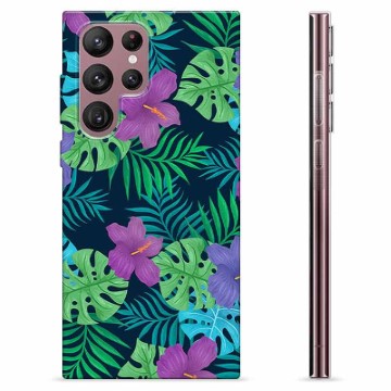 Samsung Galaxy S22 Ultra 5G TPU-Skal - Tropiska Blommor