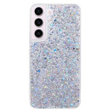 Samsung Galaxy S23 Glitter Flakes TPU-skal - Silver