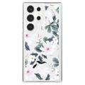 Samsung Galaxy S23 Ultra Fashion TPU-skal - Vita blommor