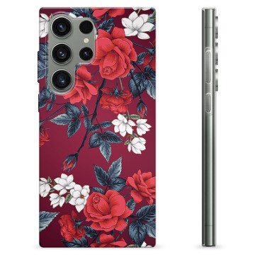 Samsung Galaxy S23 Ultra 5G TPU-Skal - Vintage Blommor