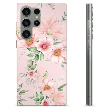 Samsung Galaxy S23 Ultra 5G TPU-Skal - Vattenfärg Blommor