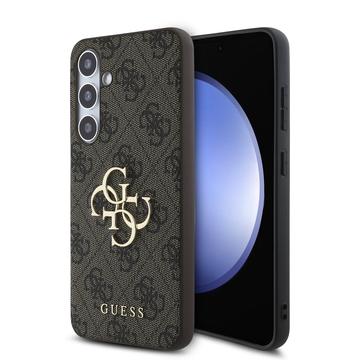 Samsung Galaxy S24 FE Guess 4G Big Metal Logo Hybrid Skal - Brun