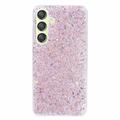 Samsung Galaxy S24 Glitter Flakes TPU-skal - Rosa